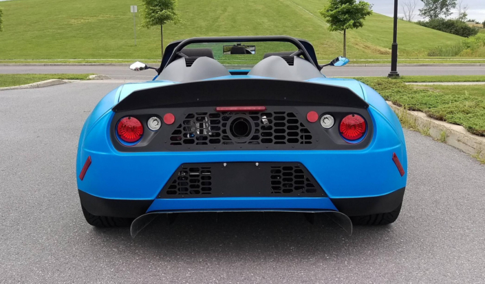 Rear shot of Factory Five 818 wired with the Infinitybox system