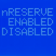 MASTERCELL NGX inSIGHT display showing the inRESERVE screen with ENABLED and DISABLED options and the cursor on ENABLED