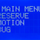 MASTERCELL NGX inSIGHT main menu scrolled to show the inRESERVE, inMOTION, and DEBUG options.