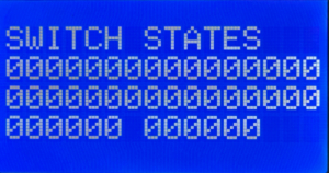 MASTERCELL NGX Switch States screen showing all inputs off, with every digit reading 0.