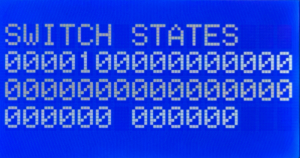 MASTERCELL NGX Switch States screen showing one ground input turned on, with a single digit reading 1.