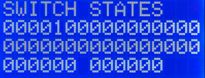 MASTERCELL NGX Switch States screen showing one ground input turned on, with a single digit reading 1.