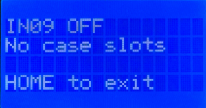 MASTERCELL NGX inSIGHT screen in Messaging Mode showing input 9 off with no case slots