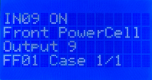 MASTERCELL NGX inSIGHT screen in Messaging Mode showing input 9 on commanding output 9 on the Front POWERCELL