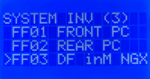 System Inventory screen on the MASTERCELL NGX inSIGHT display showing three connected devices with their PGN and name.