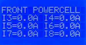 MASTERCELL NGX inSIGHT screen polling the Front POWERCELL showing real-time current for outputs 3 through 8