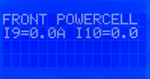 MASTERCELL NGX inSIGHT screen polling the Front POWERCELL showing real-time current for outputs 9 and 10
