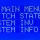 MASTERCELL NGX inSIGHT main menu with the cursor on the System Inv option.