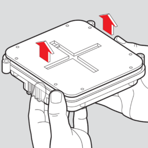 ushing up on the MASTERCELL NGX input connector pins with your fingers to separate the back cover from the housing